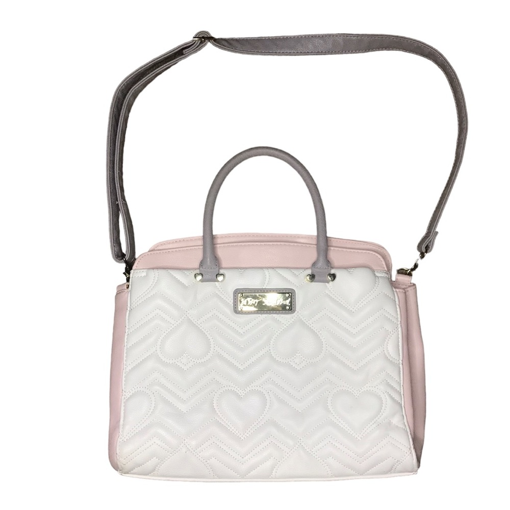 RARE Quilted Betsy Johnson Heart Purse Bag